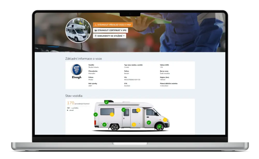 Online přehled karavanu a obytného vozu